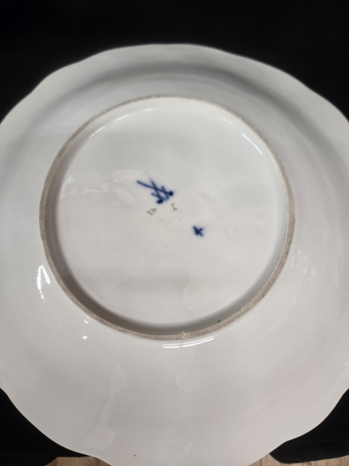 1815-1924 Meissen Gold Gilt Cabinet Plate Morning Glory Vines