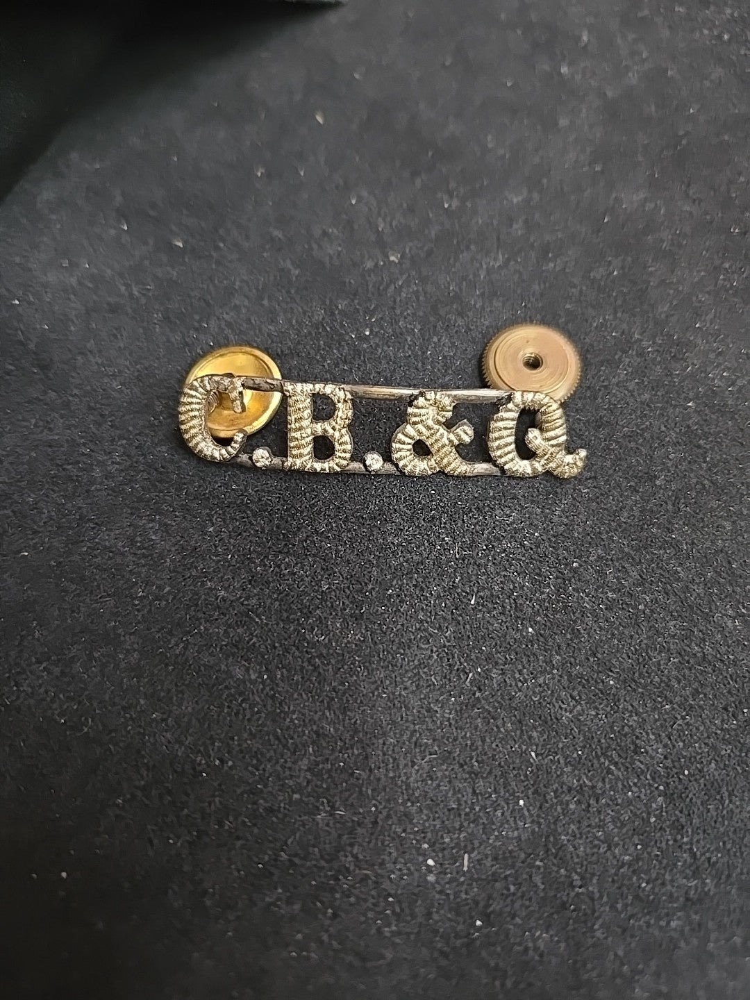 Vintage Chicago Burlington Quincy Lapel Pin