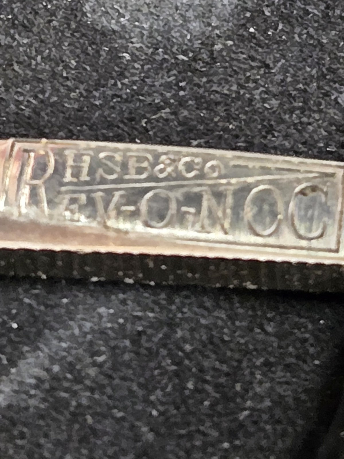 Vintage Hibbard Spencer Bartlett Etched Straight Razor OVB
