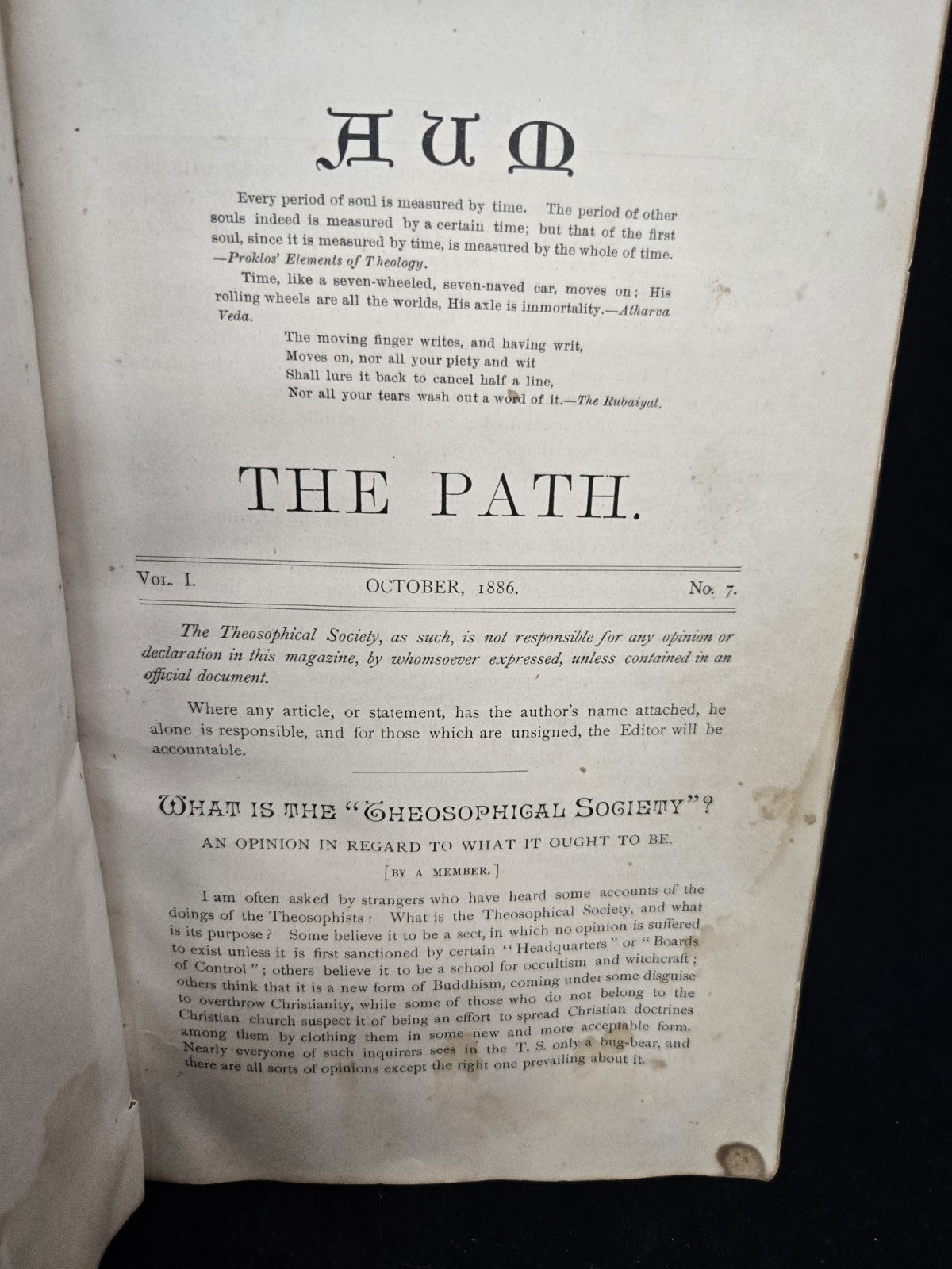 The Path | 1886-1887 | Vol. 1, Nos. 7-12. 1886-1887 | William Q. Judge | Occult