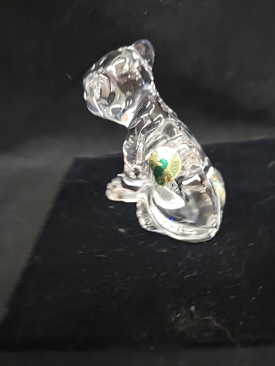WATERFORD Lead Crystal Lion Cub  Figurine Paperweight Signed 3.25"
