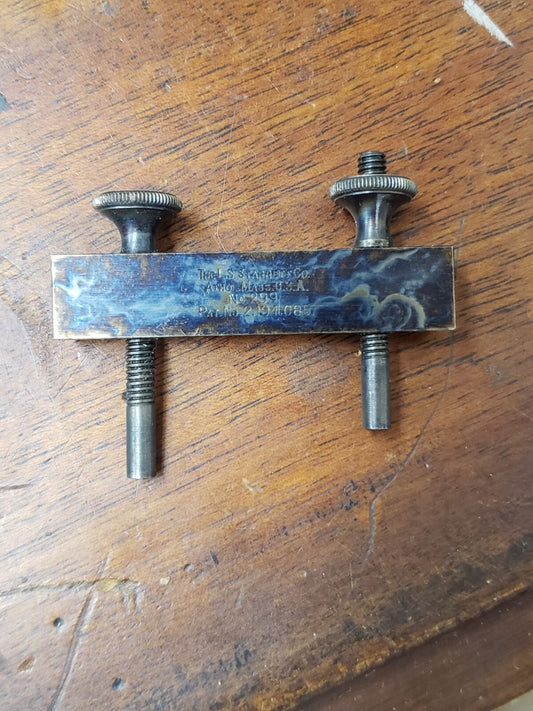 STARRETT No.299 Steel Rule Clamp for Holding 2 Steel Rules  USA , PAT. DATE