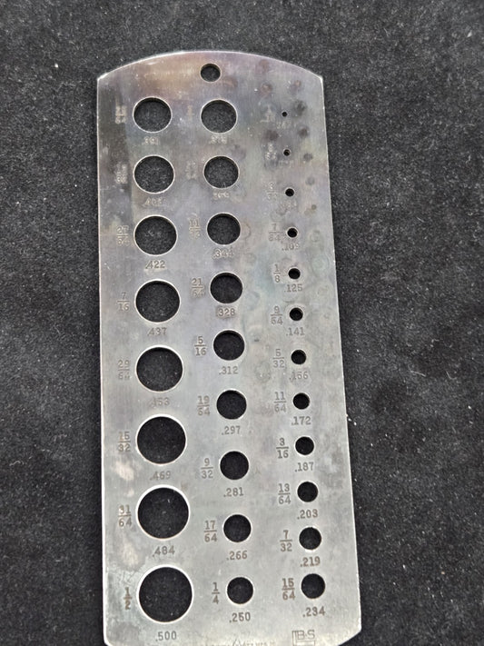 DRILL GAUGE Brown and Sharpe Imperial No. 710 Gage