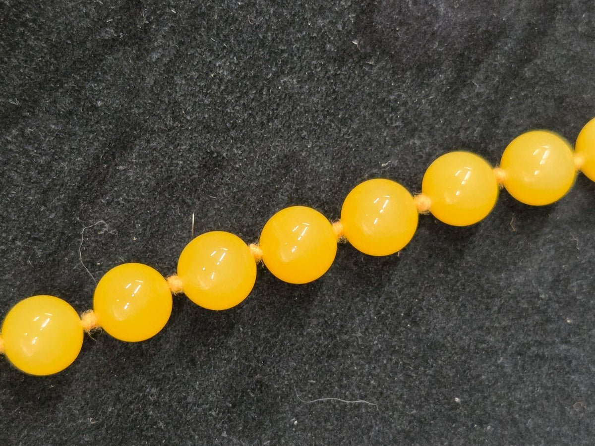 Yellow jade necklace
