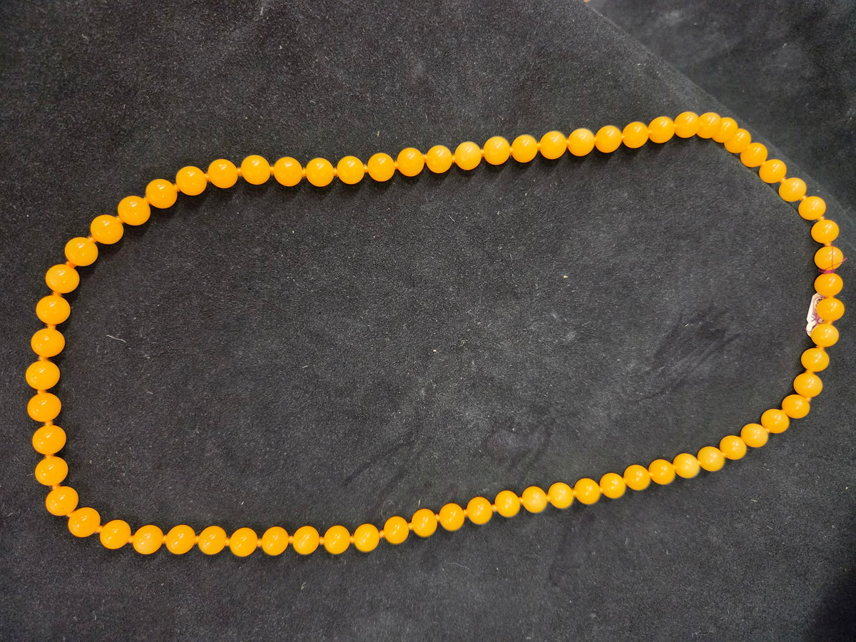 Yellow jade necklace